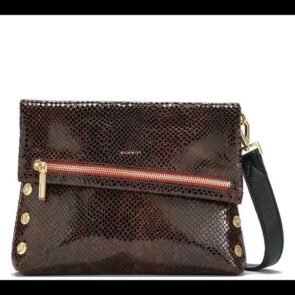 Hammitt VIP Reptilian Patent Leather Foldover Med - Picture 2 of 5